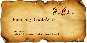 Herczog Csatár névjegykártya